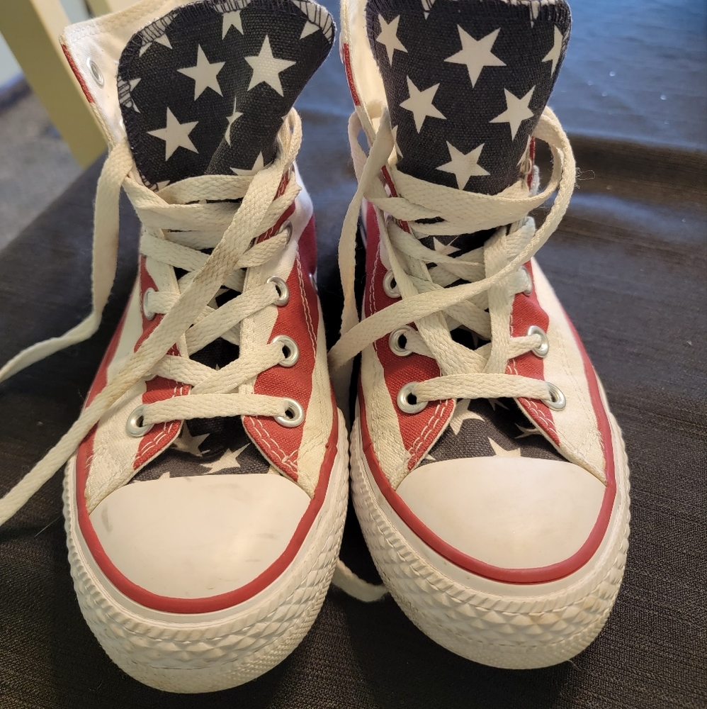 Red White and Blue Converse